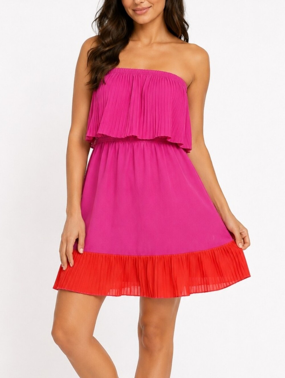 Max and Cleo~Size XS~Berry Pleated Dress NWT